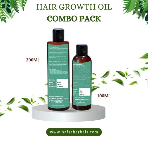 Hair Growth Oil - Combo Pack (200ML & 100ML) - Image 2